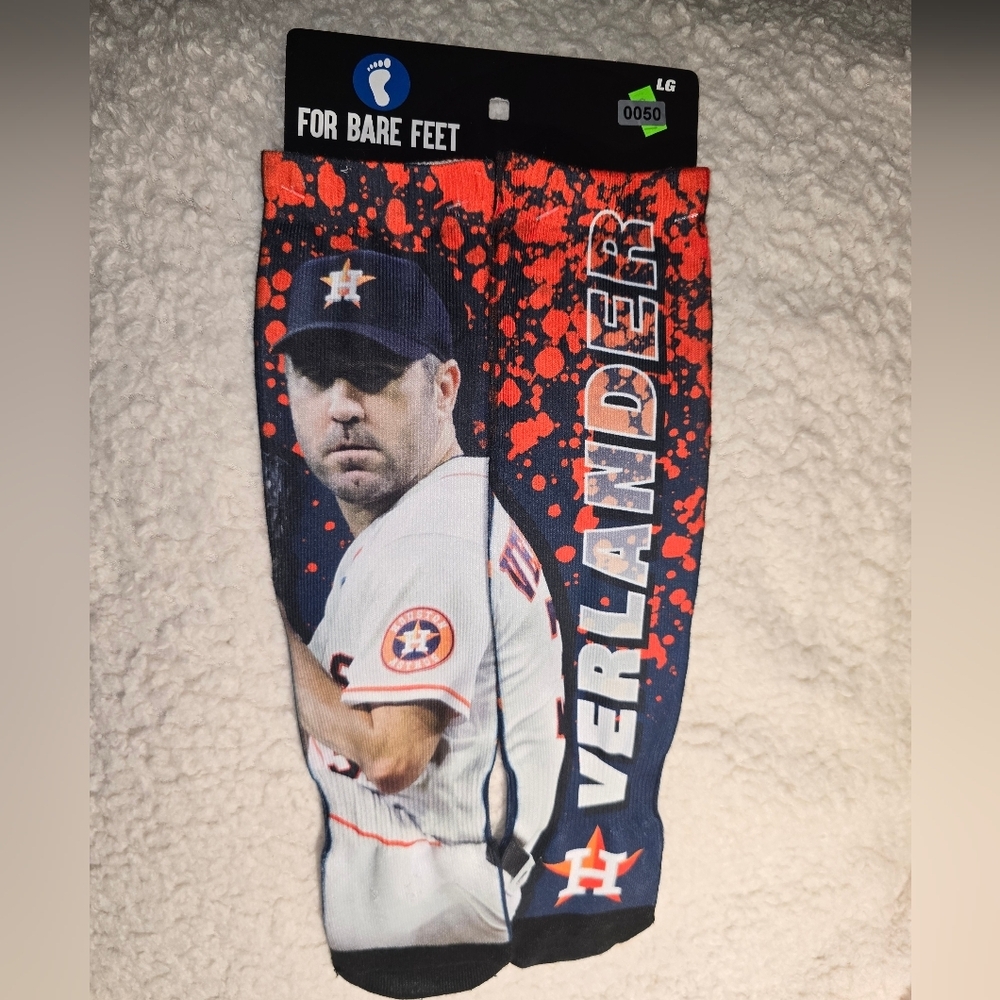 For Bare Feet Men's Baseball Socks - Navy and Orange
